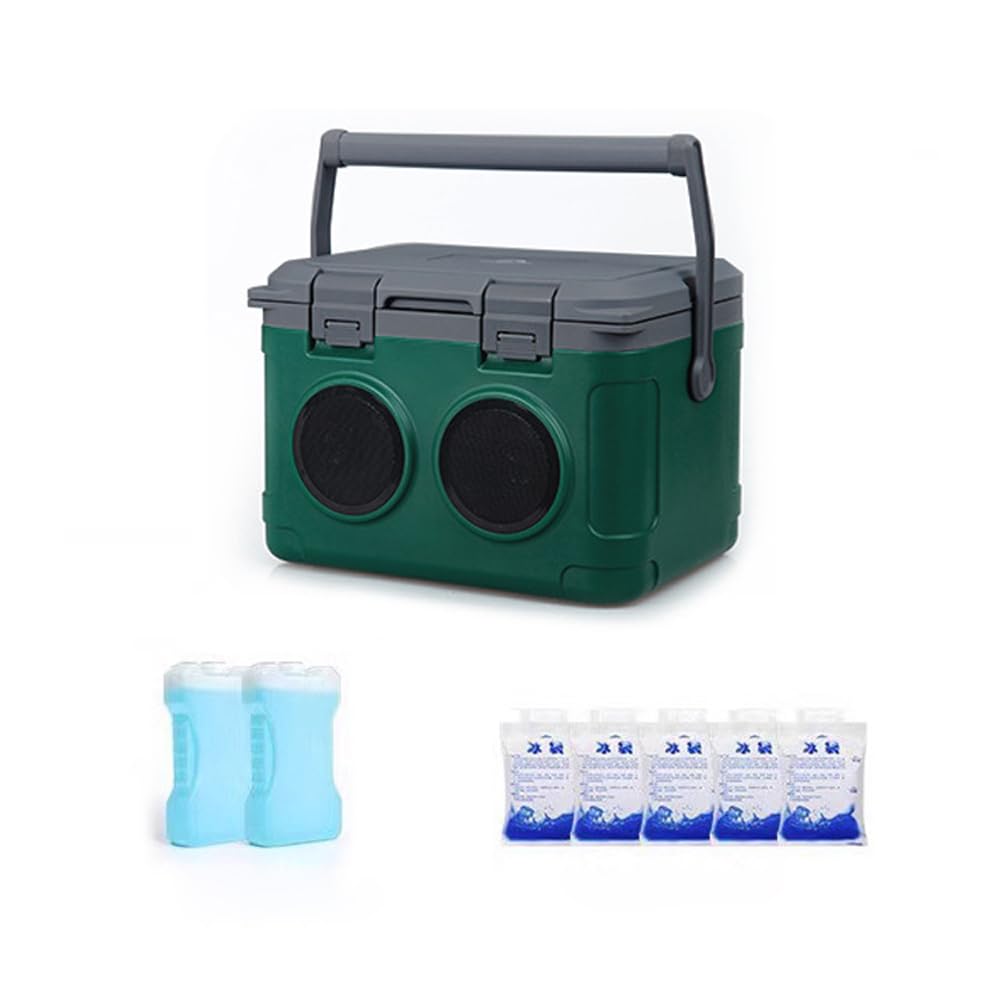 Irovami Outdoor 21L Large Capacity Cooler Picnic Ice Box Multifunctional -Keeping Box Portable 2-in-1 Camping Car Cool Box and BT Speaker