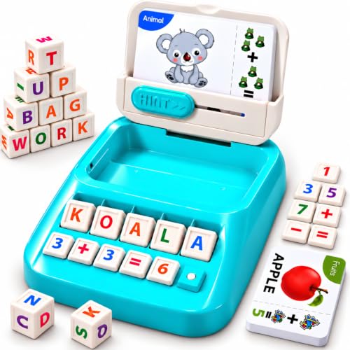 Matching Letter Games for Kids, Spelling & Math Learning Educational Toys for 3-8 Year Old Boys Girls, Sight Words Alphabet Flash Cards, Preschool Kindergarten Gift for Toddlers 4 5 6 7 Year Olds - image 1