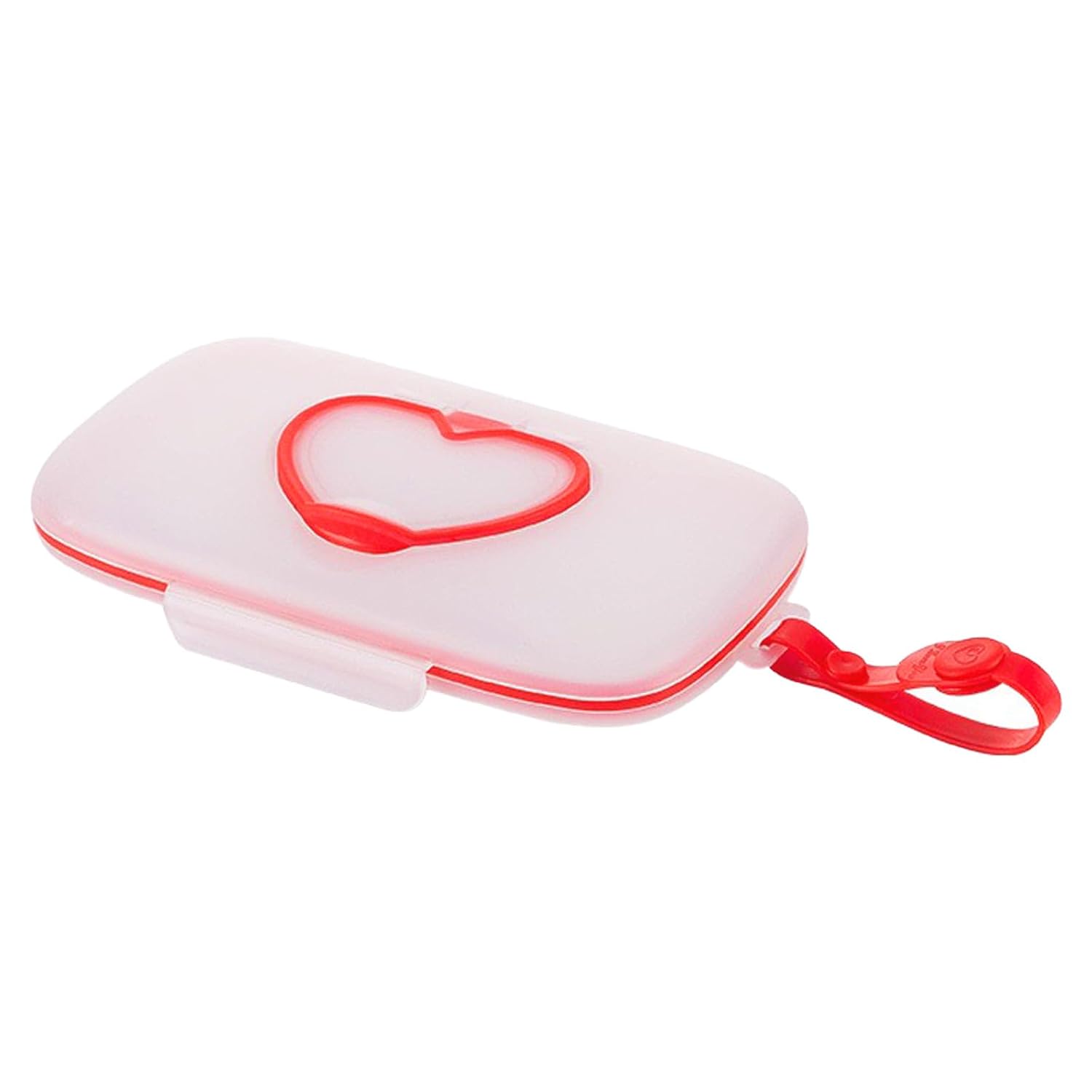 Wipes Dispenser Portable Wipes Container Travel Wipes Case Reusable Wipe Holder for Diaper Bag Refillable Wipes Pouch for Outdoor Cars, Red