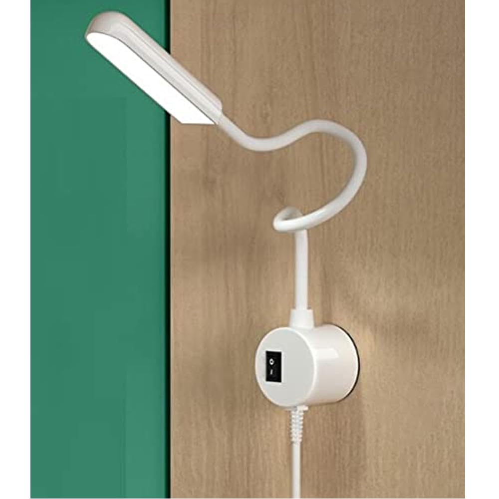 10W Sewing Machine Light with 30 LED's, Magnetic Mounting Base Working Lamp for Home Study,Reading book lamp,Bedside lamp,Desk light with Toggle Switch – White -Color -(Indian Plug)-image-48