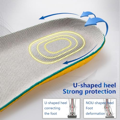 Image of XINIFOOT 3 Pairs Elastic Shock Absorbing Shoe Insoles Breathable Honeycomb Sneaker Inserts Sports Shoe Insole Replacement Insoles for Men