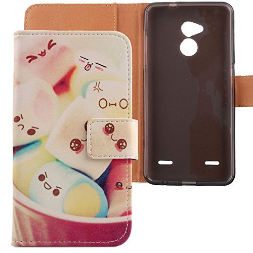 Lankashi Lovely Design PU Flip Billetera Funda De Carcasa Cuero Case Protective Cover Piel para ZTE Blade V7 Lite 5"