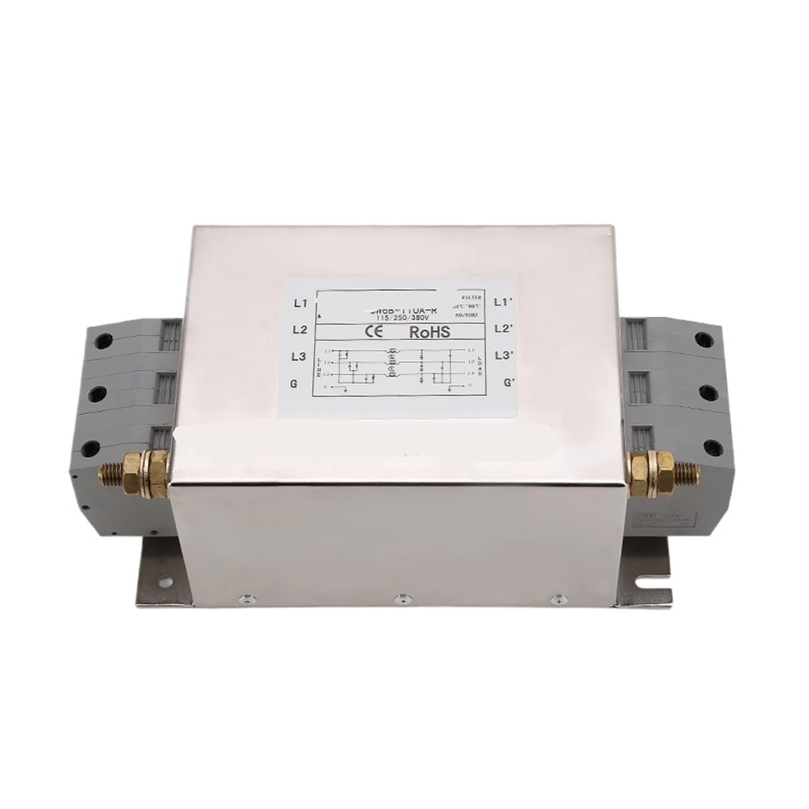 Bornier triphasé 3 fils 380V filtre puissance variateur servo CW6B-50A-R
