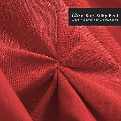 Image of Nestl Red Microfiber Full Bed Skirt, Pinch Pleat, 54' x 75' x 14', Hotel Quality, Easy Care