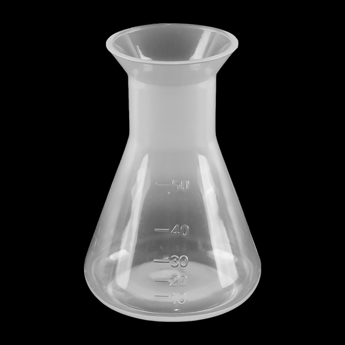 5 Pezzi Matracci Conici in Plastica Graduati 50ml - Attrezzatura di Laboratorio per Esperimenti Scientifici