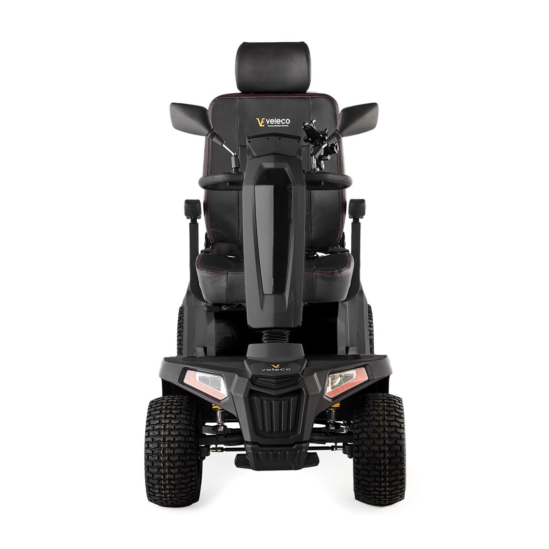 VELECO SHARPY TWIN – Vehículo eléctrico de cuatro ruedas y dos asientos con potente motor y batería de larga duración. (Negro)