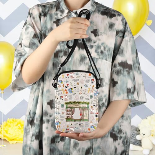 WCGXKO 40s Romance Comedy Movie Inspired Crossbody Bag You've Got Mail Book Lovers Gift for Movie Fans 7