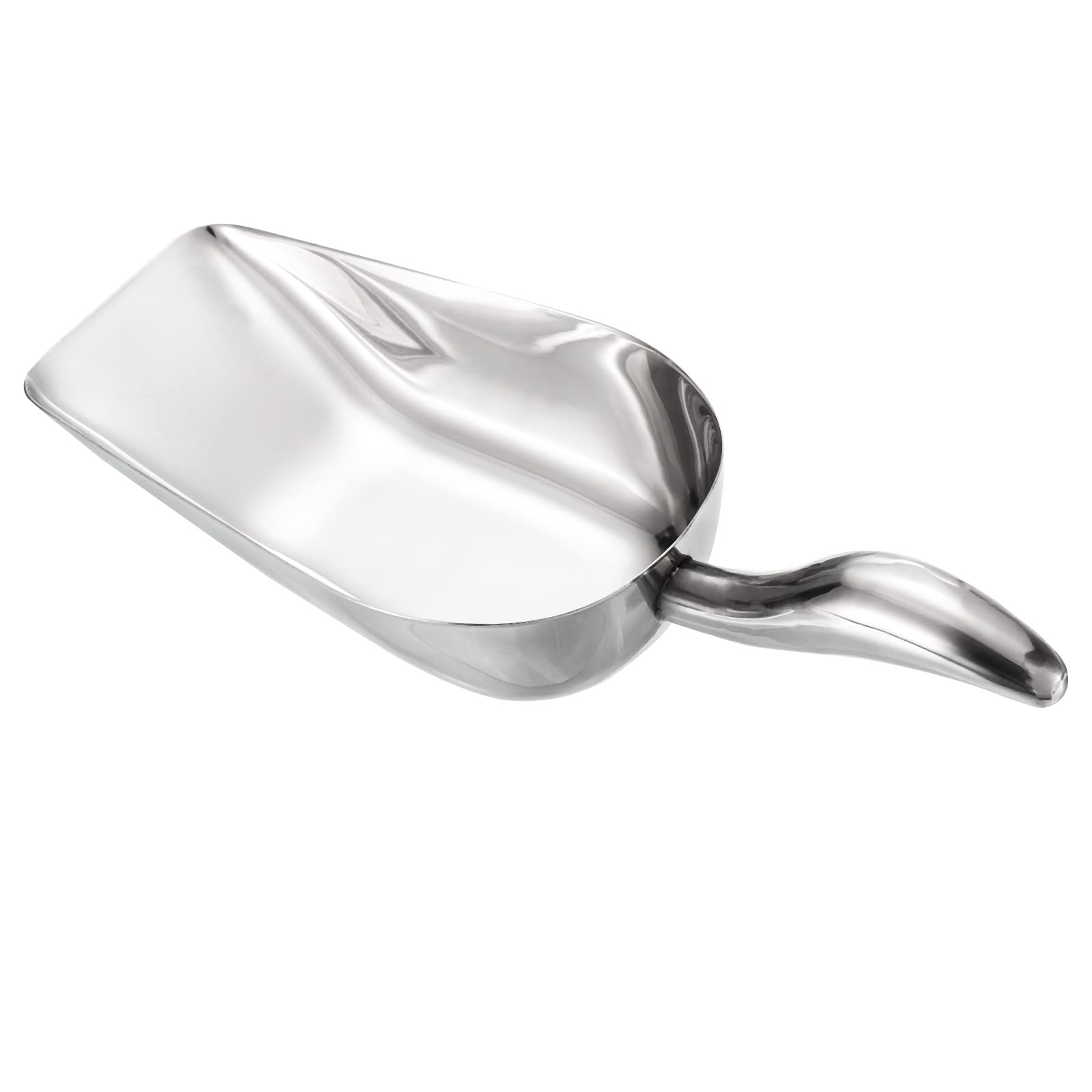 PATIKIL Glace Cuillère, Inox Acier 12x3.5" Petit Glace Tissuant Utilité Pelle pour Cuisine Tige Fête, Argent