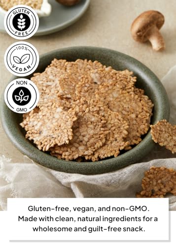 Korean Food Brown Rice Chips with Shiitake Mushroom, Vegan, 3.17 oz (90g) - image 2