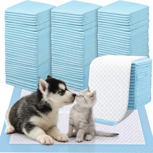Disposable Puppy Training Pads 200 Count Pee Pads for Dogs, Cats, Rabbits and Guinea Pigs Waterproof Super Absorbent Odour Locking 13” x 17.7”