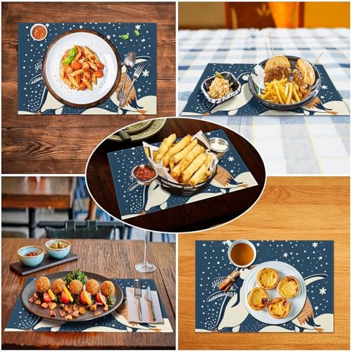 Sets de table de cuisine en vinyle pour décoration de table repas