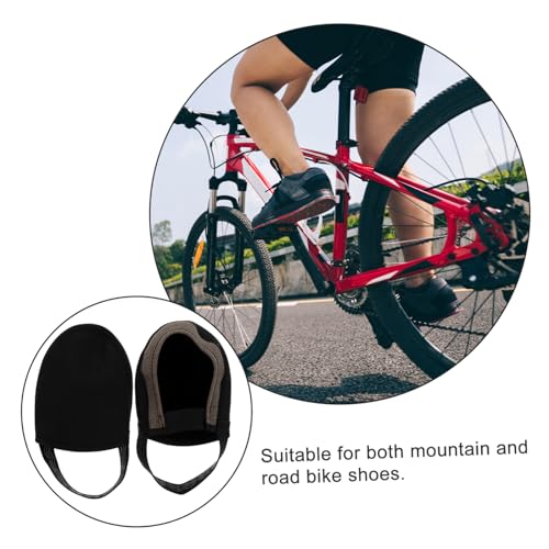 Cubiertas para zapatos de bicicleta UPKOCH negras miniatura 4