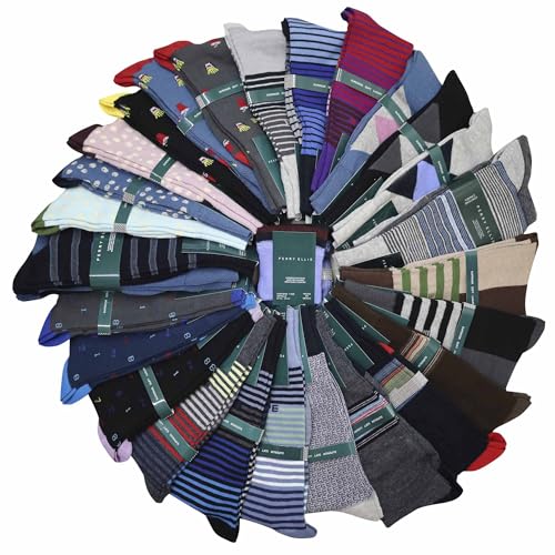 Listado de Perry Ellis Rojo los 10 mejores. 45 Perry Ellis Portfolio, Calcetines de Moda Multicolor, Pack de 12 pares, Surtidos, Calcetines de Vestir para Hombre, Variedad de Patrones y Colores, Rayas y Diseños Surtidos,...