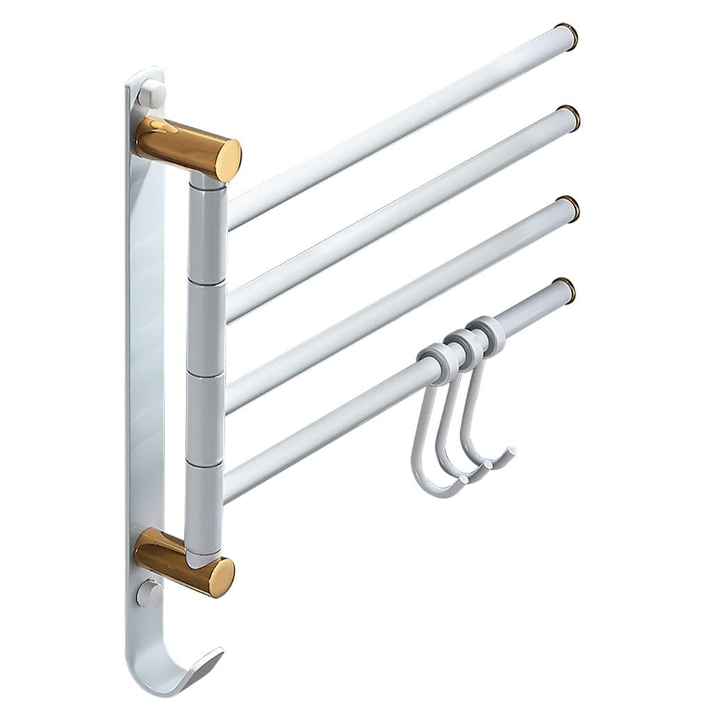 Porte-serviettes rotatif en cuivre blanc un accessoire mural haut de gamme