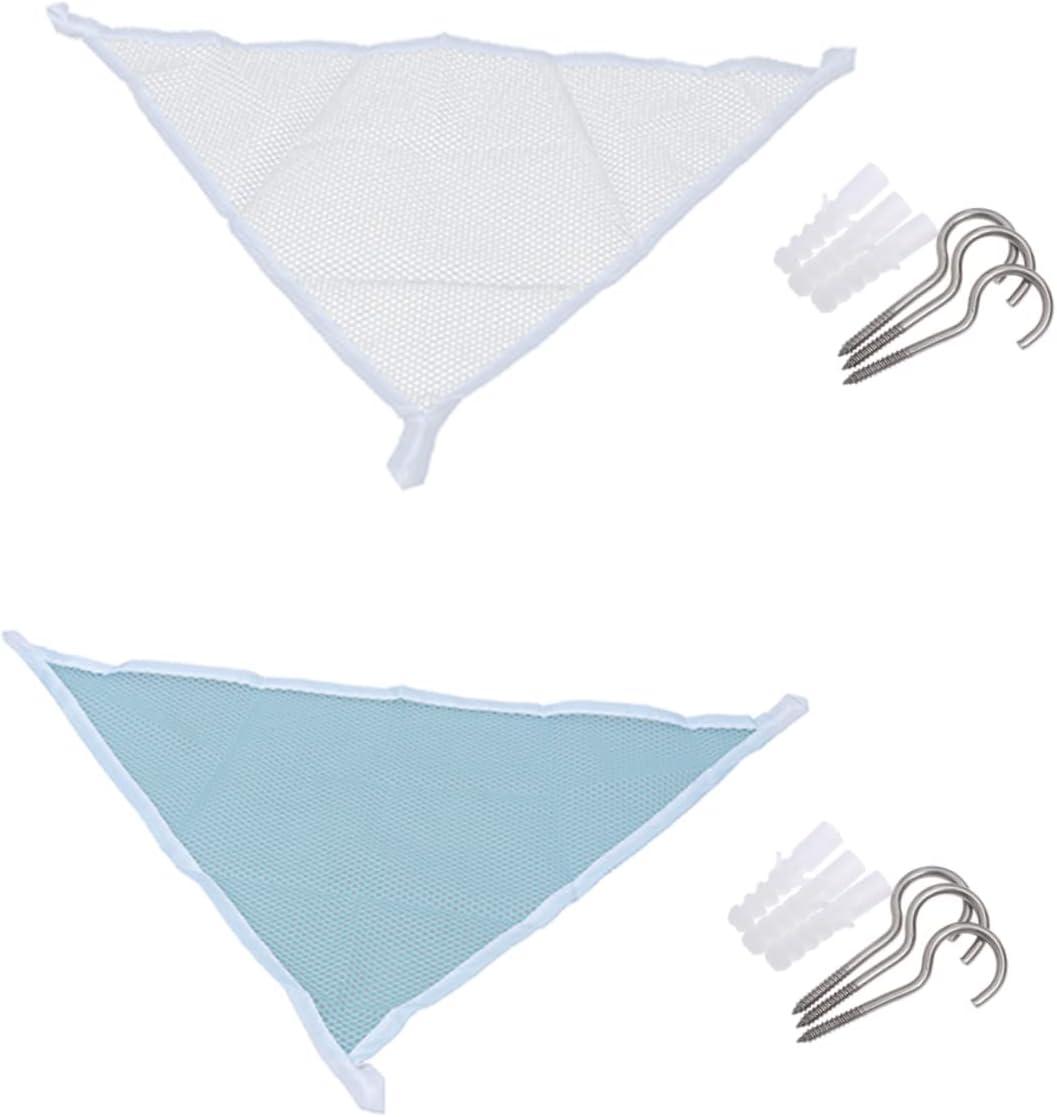 2pcs Boys and Girls Stuffed Toy Storage Hammocks Soft Mesh Holder for Animals Dolls and Light Sports Equipment Decoration for Bedroom and Bathroom
