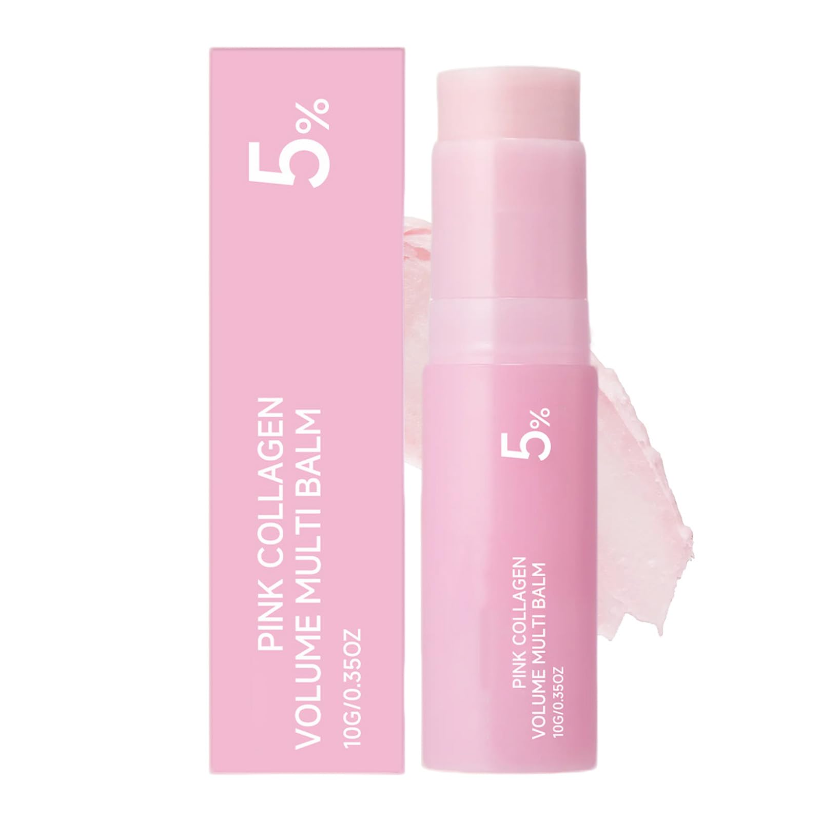 Pink Collagen Volume Multi Balm, rewitalizujący i ujędrniający balsam pod oczy, nawilżający krem przeciw starzeniu się, All-in-One, nawilżający balsam do ust i pielęgnacja twarzy (1 szt.)
