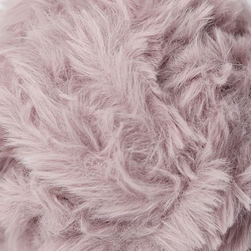 Image of NICEEC Faux Fur Yarn Super Soft, Chunky & Fluffy, Eyelash Yarn for Crochet & Knitting(Total Length 210yds /10.6oz) - Lotus Root /300g