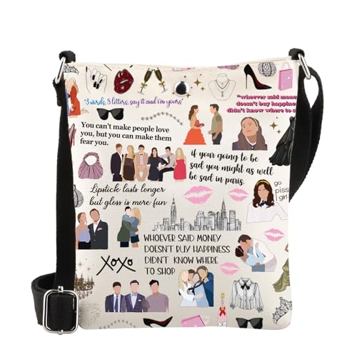 WSNANG Upper East Side TV Show Quotes Inspired Crossbody Bag TV Show Characters Shoulder Bag Serena Blair Fans Gift