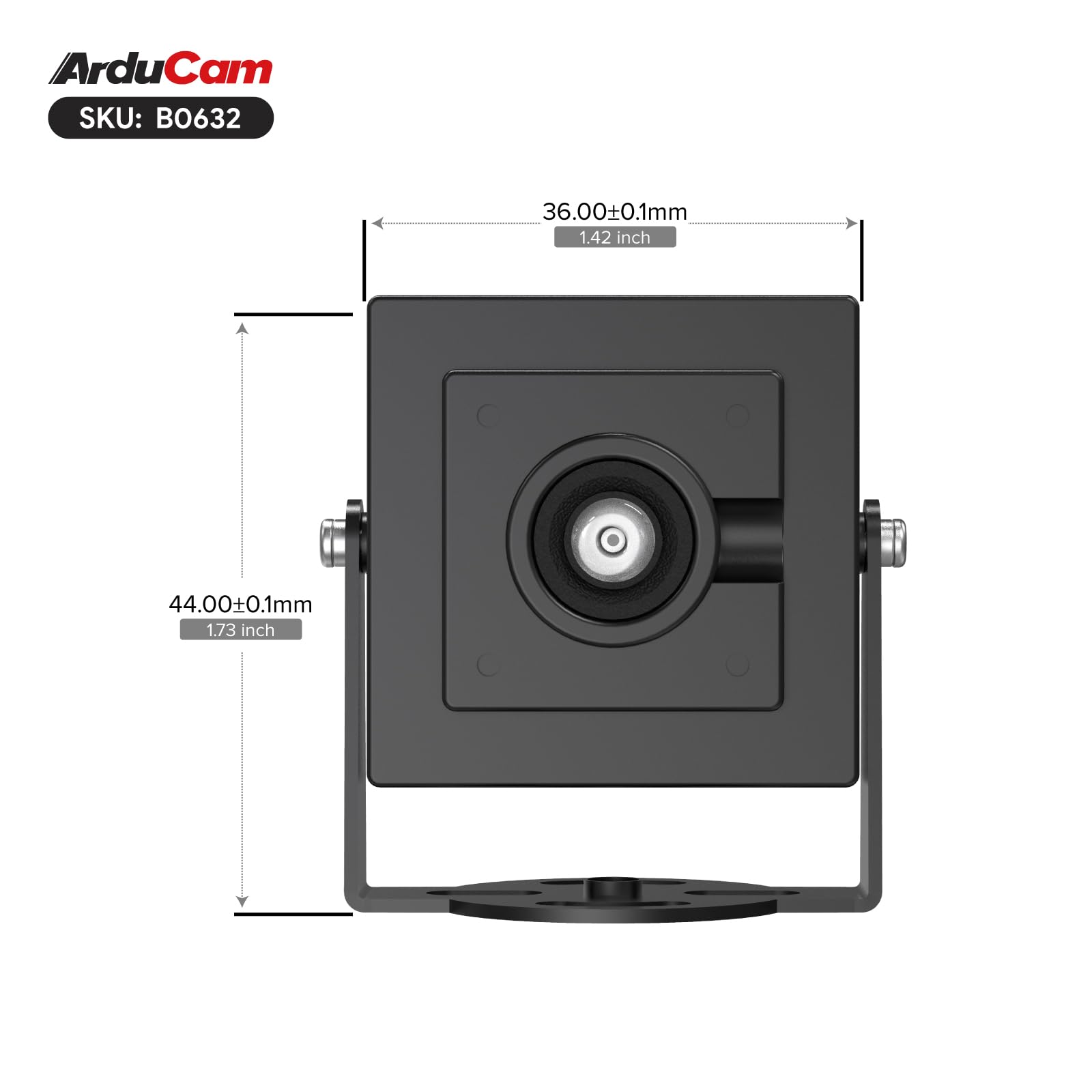 Arducam VGA Global Shutter USB Camera Module, 800 fps @ QQVGA fotocamera ad alta velocità, monocromatico grandangolare UVC Webcam per Windows, Linux OS