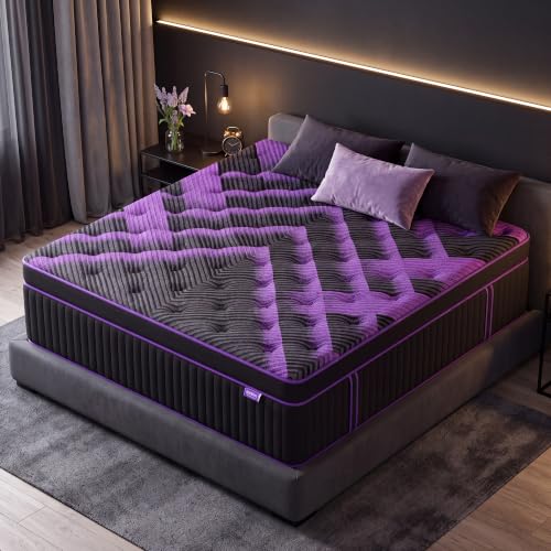 Queen Mattress 14 Inch, Medium Firm Hybrid Mattress, Undisturbed Sleep