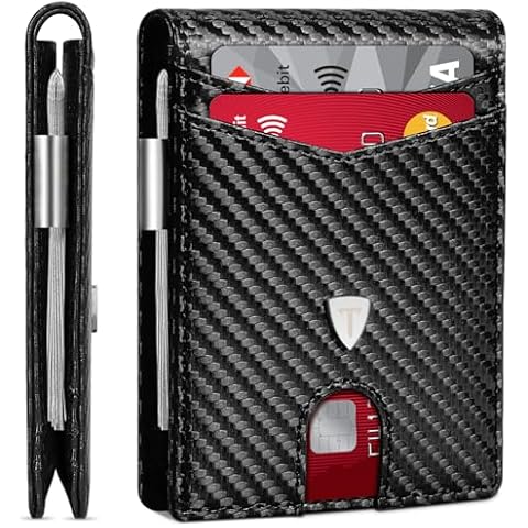 TEEHON Slim RFID Blocking Carbon Fiber Wallet Cover