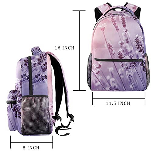 Sac à dos d'écolier pour ordinateur portable 14 pouces blanc au motif floral imprimé