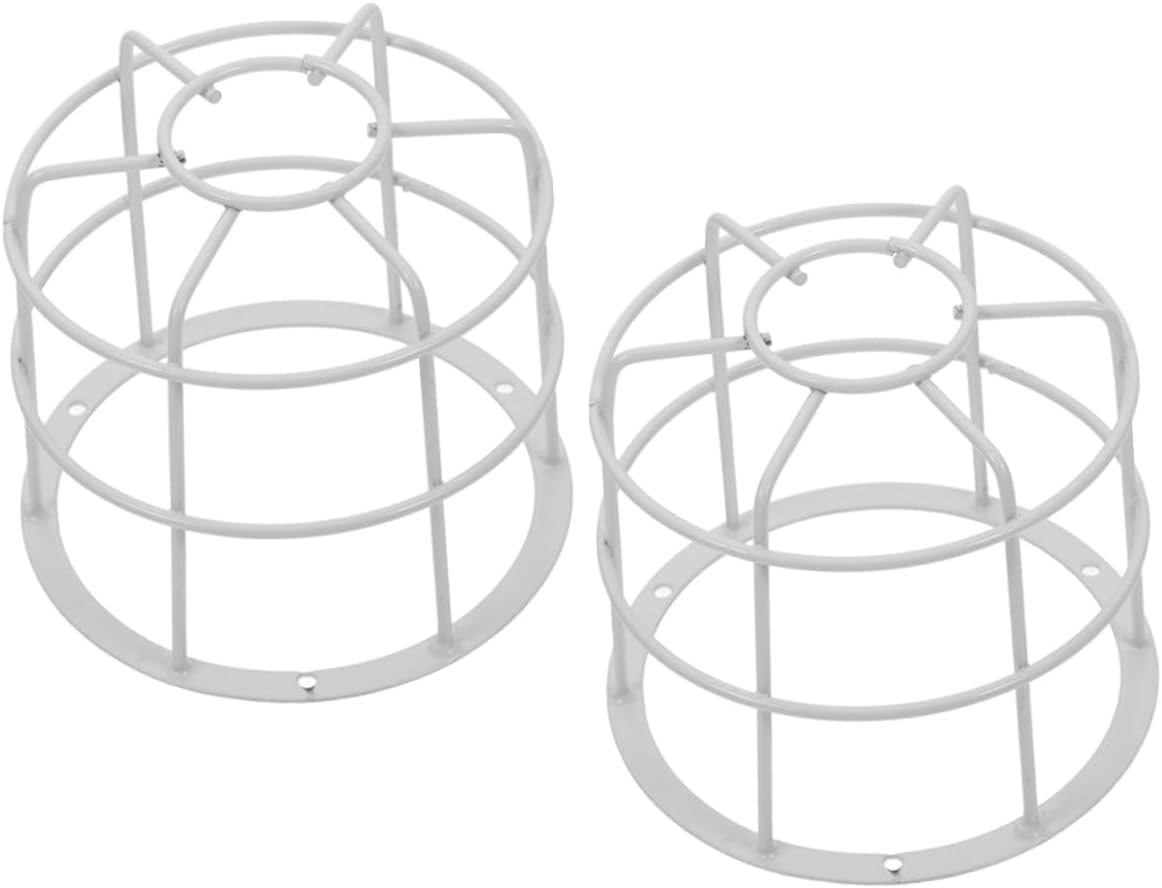 2Pcs Iron Lamp Shade Cage Wire Mesh Protective Light Guard for School Bus Warning Signal Lights Industrial Fixture Lamp Shade Holder