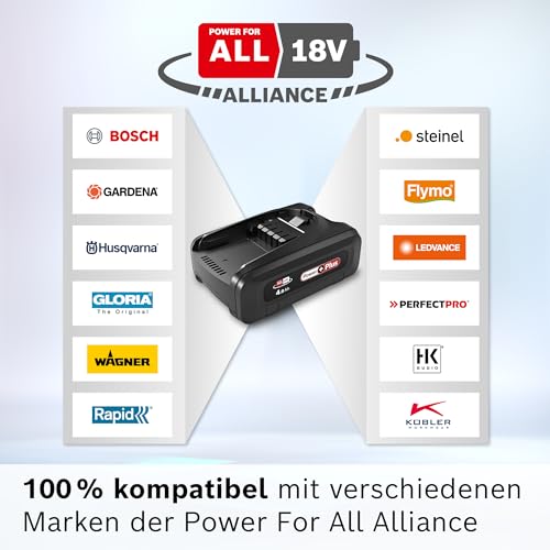 Bosch Wechsel-Akku BHZUB1840, 4.0 Ah, 18V, Power for All Alliance, geeignet für alle kabellosen Unlimited Staubsauger, extra Lange Laufzeit, hohe Leistung, zur Reinigung großer Flächen, schwarz