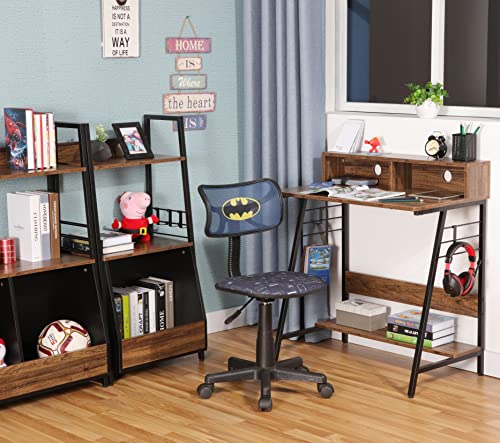 Image of Batman Adjustable Swivel Mesh Rolling Desk Chair, for Kids, Teens and Adults