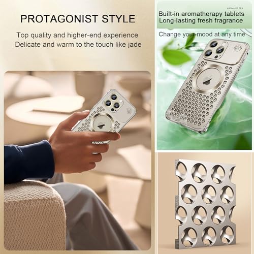 Funda protectora de aluminio de diseño premium para cámara de iPhone 14 con imán MagSafe 7