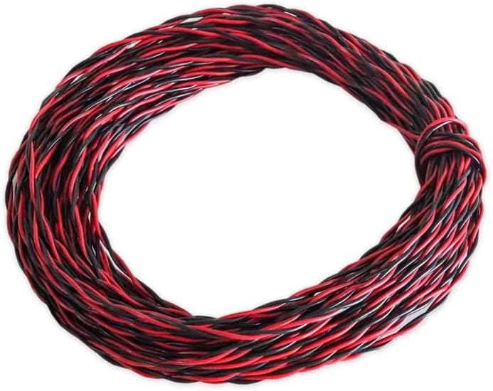 Drumstone 𝟏𝟓 𝐘𝐄𝐀𝐑𝐒 𝐖𝐀𝐑𝐑𝐀𝐍𝐓𝐘 0.5mm 2-Core Copper Electrical Wire Durable PVC Insulated, Red & Black Color-Coded for DC Circuits, Audio Systems & Low-Voltage Applications 𝟏𝟎𝐅𝐞𝐞𝐭