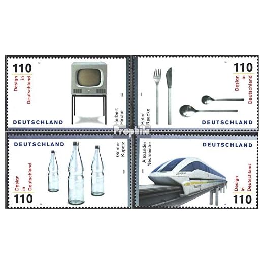 FRD (FR.Tyskland) 2068-2071 (fullständigt utgåva) 1999 Design i Tyskland (Frimärken för samlare) Tåg / järnväg / linbana