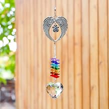 Sun Catcher Crystals Prisms Hanging,Wind Chime Suncatcher Pet Memorial Gifts,Rainbow Maker Suncatcher for Window Garden Decor