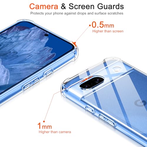 Image of CoverLine Back Cover Shockproof Silicone Protective Back Case for Google Pixel 8A -Transparent