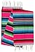 El Paso Designs Mexican Yoga Blanket - 51 x 74 inches - Colorful Studio Mexican Falsa Blanket - Ideal for Yoga, Camping, Picnic, Beach Blanket, Bedding, Home Decor Soft Woven