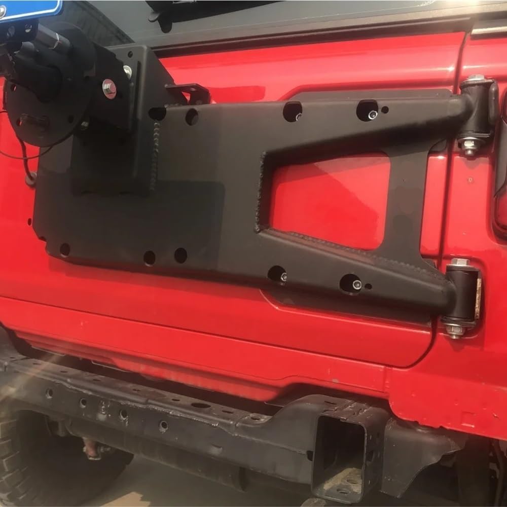 Spare Tire Mount Uchwyt na koło zapasowe i zawias JL do opon 35-39 cali, pasujący do Wranglera 2018+ uchwyt ścienny do opon(Aluminum Alloy)