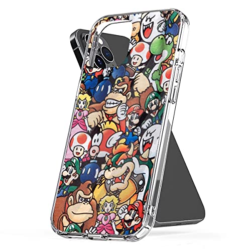Phone Case Supers Accessories Mario Shockproof 64 Protect Cover Compatible with iPhone 13 Pro Max 12 11 X Xs Xr 8 7 6 6s Mini Plus Samsung Galaxy Note S9 S10 S20 S21 Ultra Plus