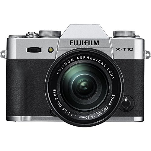Fujifilm X-T10 Silver Mirrorless Digital Camera Kit with XC16-50mm F3.5-5.6 OIS II Lens