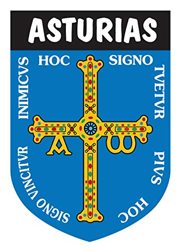 Artimagen Pegatina Escudo Asturias Cruz Piedras.
