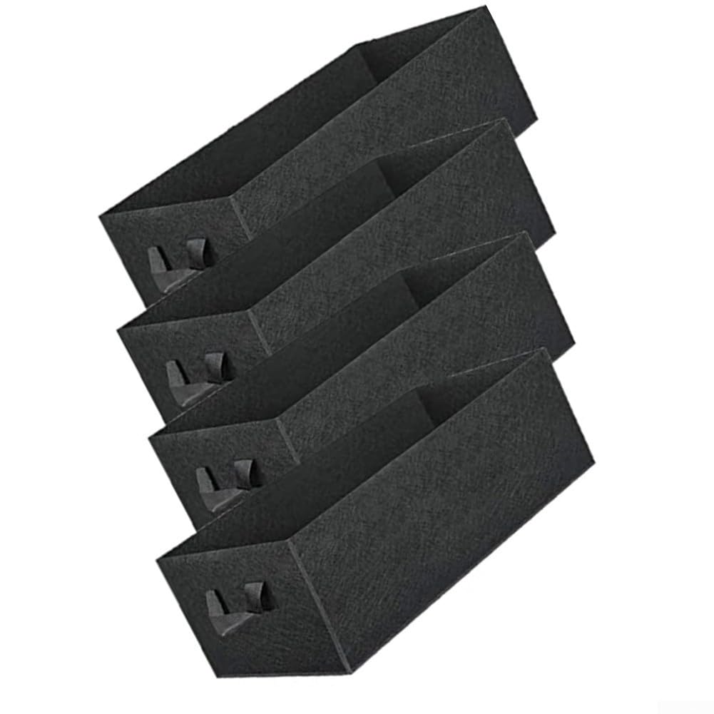 Lot de 4 sacs de plantation rectangulaires en feutre, très résistants pour l'aération des racines, pour balcon, jardin, jardinage à domicile (40 x 30 x 20 cm)