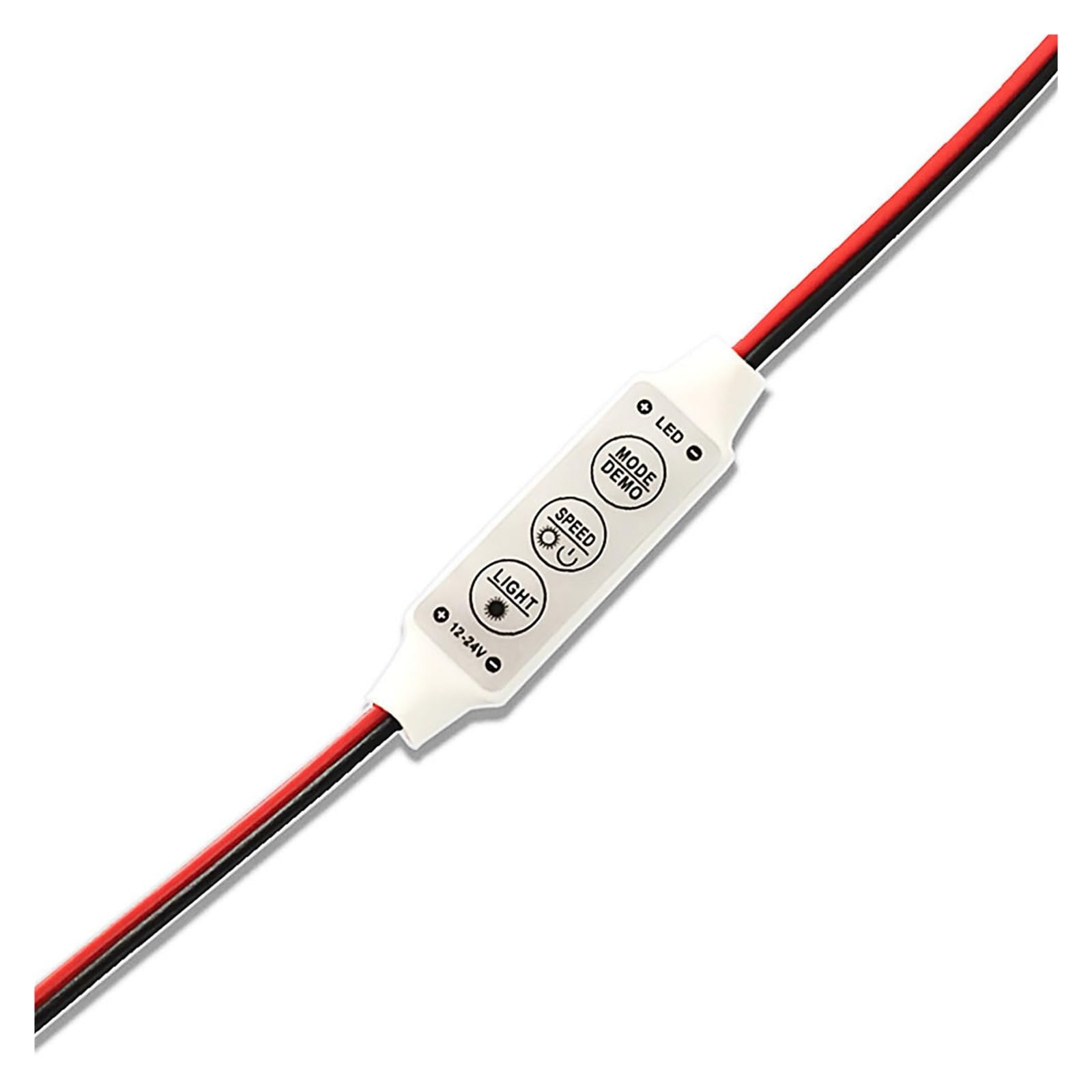 Mini controlador LED y atenuador de tres botones para tiras de luz de 12-24V