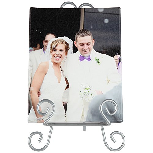 Home-X - 13-Inch Silver Finish Metal Easel Plate Display Photo Holder Stand, Perfect For Holding Pictures, Small Cookbooks, Decorative Plates, I-Pads Or Art #TOP2