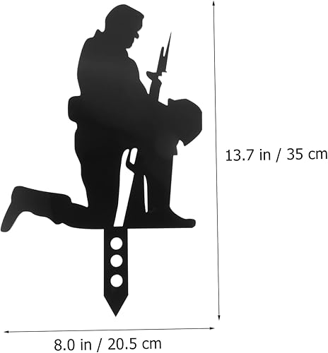 Miniatura 2 de Yardwe 1 juego de inserción de patio decoración al aire libre decoración para exteriores decoración negra césped adornos gato estaca soldado