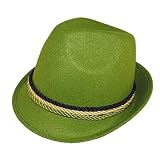 Green Felt Alpine Oktoberfest German Bavarian Costume Hat