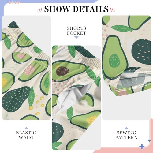 ZZXXB Tropical Avocado Pattern Boys Long Pants Soft Trousers Elastic Waist Kids Lounge Bottoms with Pockets S-XL4