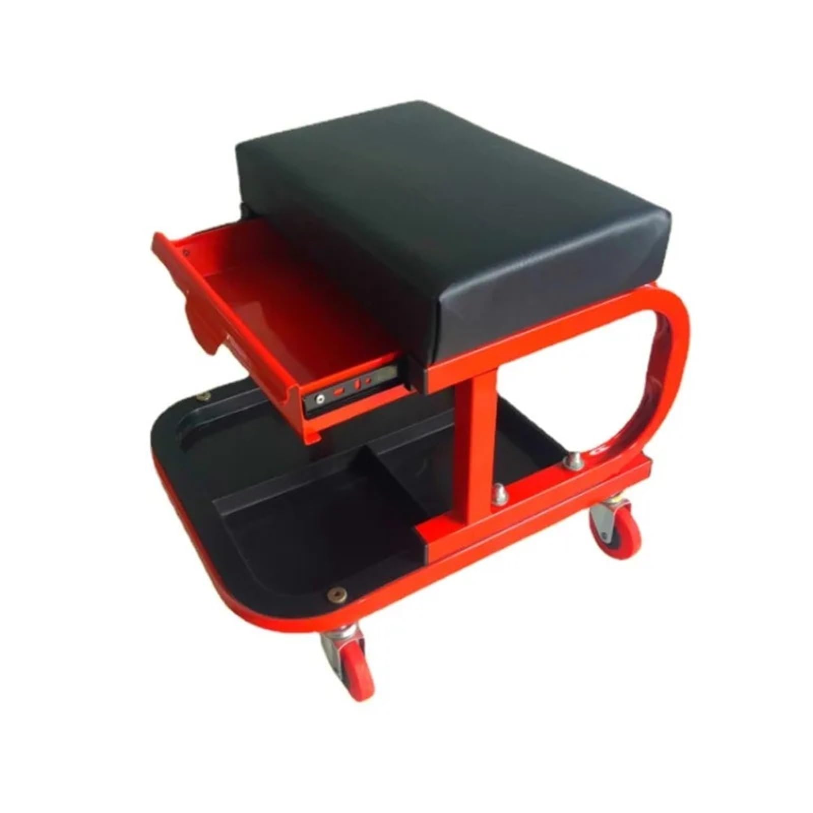 KJZQXYX Workshop Stool,Rolling Creeper Seat Stool Mechanic Chair,Mobile Repair Mechanic's Seat, 4 Wheels Tray Tools,for Auto Repair (With Drawers)