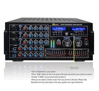 IDOLmain 6000W Professional Karaoke Digital Mixing Amplifier with Optical |Bluetooth|Recording Plus Dual Loudspeakers, and Wireless Microphones Karaoke System