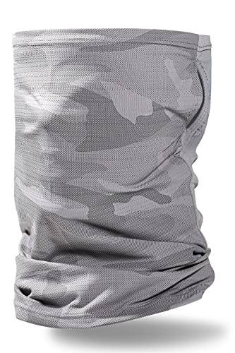 [ZesMark] フェイスカバー 【国内検査機関UVカット率98％UPF50】 フェイスマスク 冷感 ネックカバー 日焼け防止マスク 男女兼用 (グレー カモフラ)