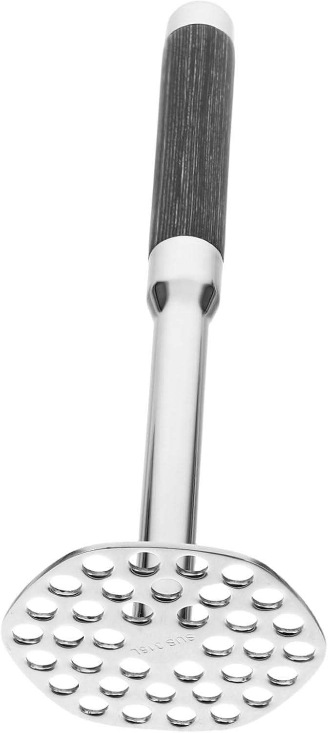 Stainless Steel Potato Masher Food Press for Effortless Mashing of Potatoes Vegetables Fruits Ergonomic Kitchen Tool for Home and Professional Use