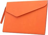 Vista 8 de Enyuwlcm Carpeta de cuero PU A4 para documentos, carpeta con estilo de cartera con correa y cierre magnético invisible (negro)